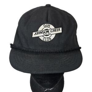 Vintage 5 Panel Ownco Marketing Strapback Hat Johnson Creek Gun Club Made In USA